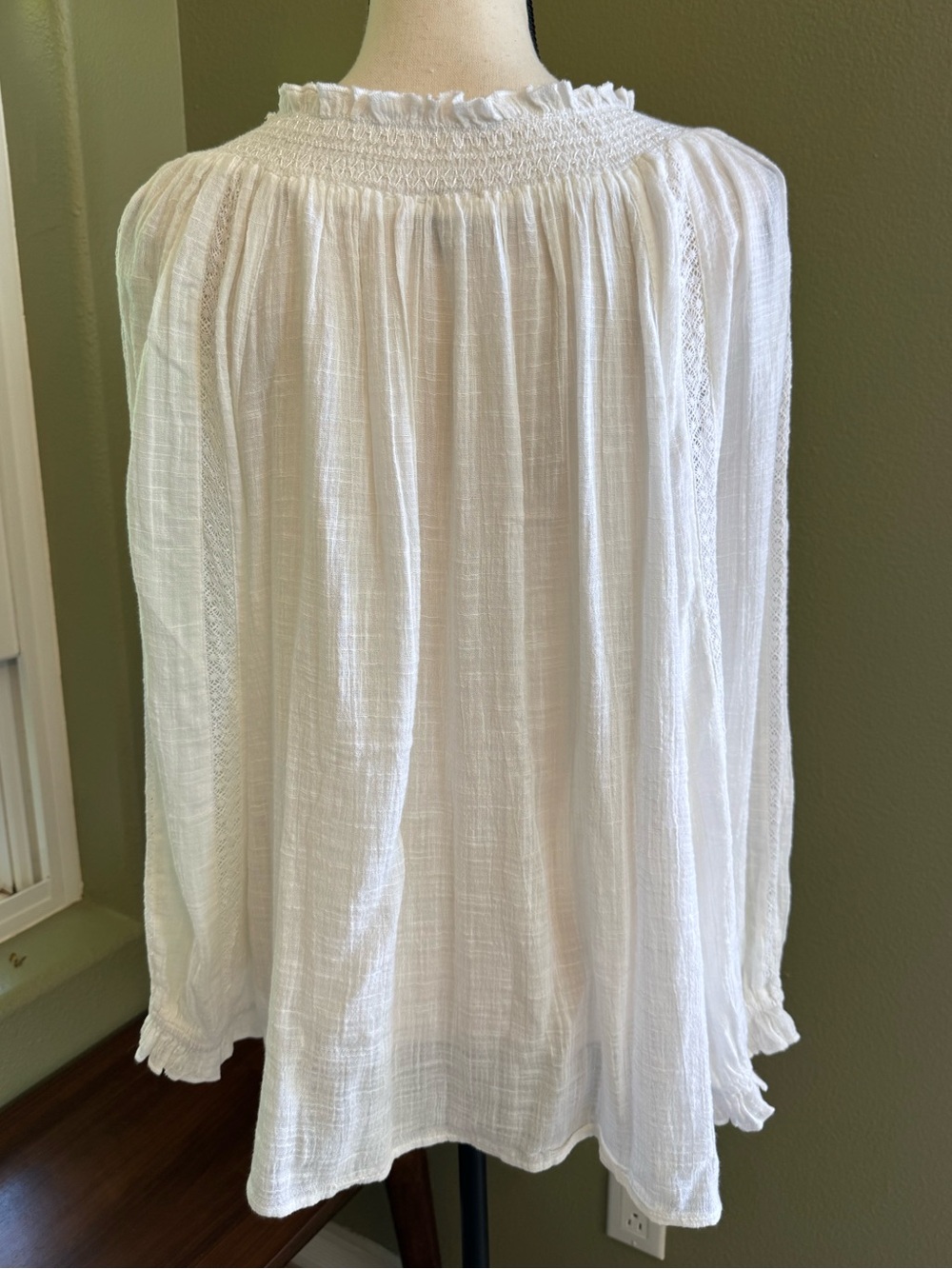 Sundance 100% Cotton Peasant Blouse - Picture 5 of 9